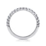 14K White Gold Matching Wedding Band - 0.42 ct