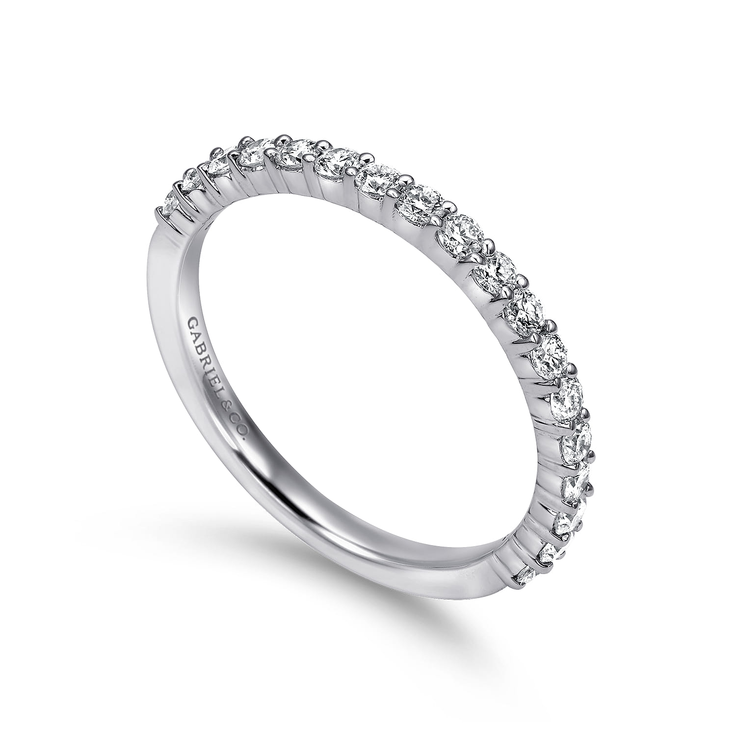 14K White Gold Matching Wedding Band - 0.42 ct - Shot 3