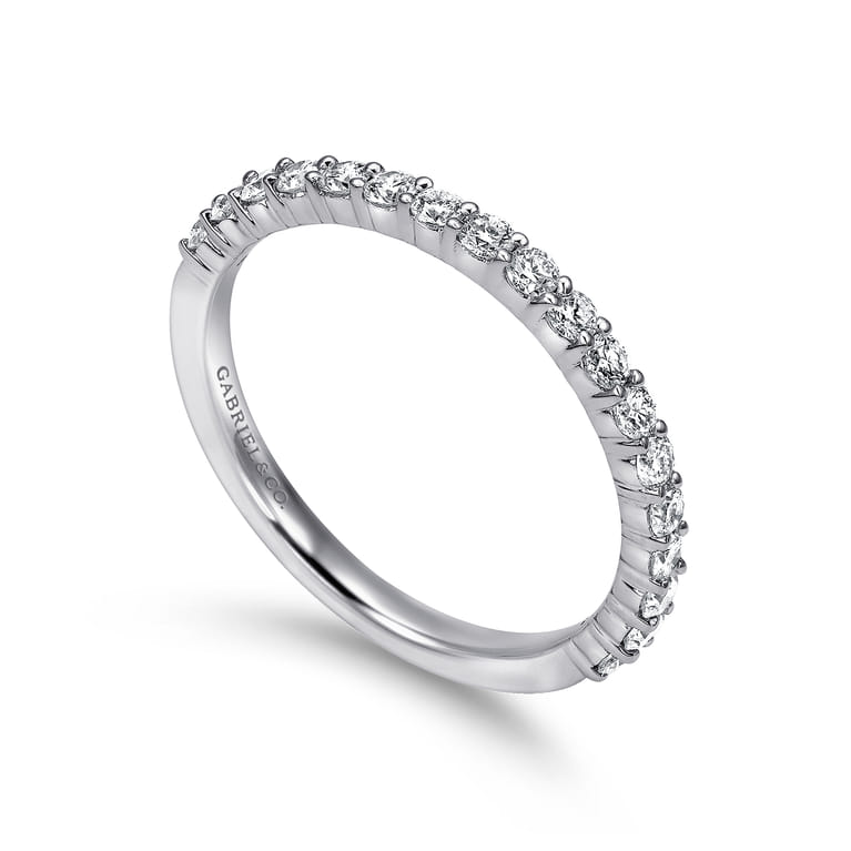 14K White Gold Matching Wedding Band - 0.42 ct - Shot 3