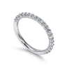 14K White Gold Matching Wedding Band - 0.42 ct