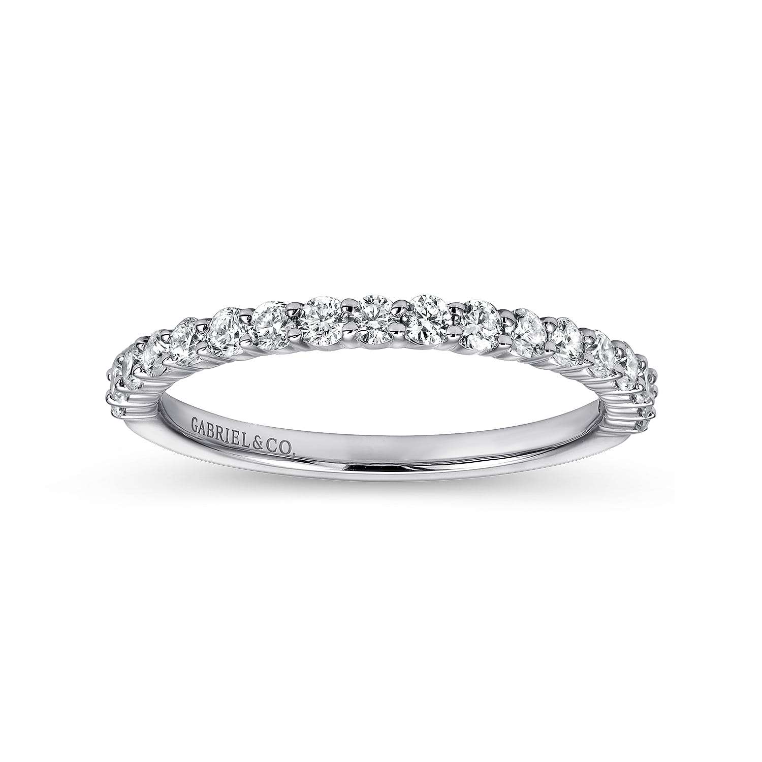 14K White Gold Matching Wedding Band - 0.42 ct - Shot 5