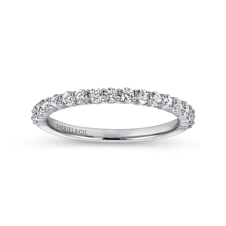14K White Gold Matching Wedding Band - 0.42 ct - Shot 5