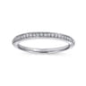 14K White Gold Matching Wedding Band - 0.09 ct