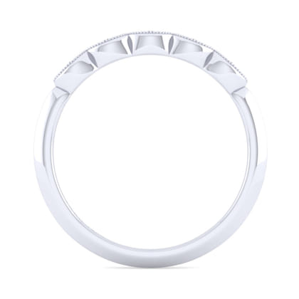 14K White Gold Matching Wedding Band
