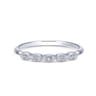 14K White Gold Matching Wedding Band - 0.03 ct
