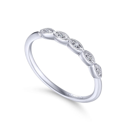 14K White Gold Matching Wedding Band