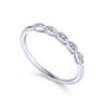 14K White Gold Matching Wedding Band - 0.03 ct