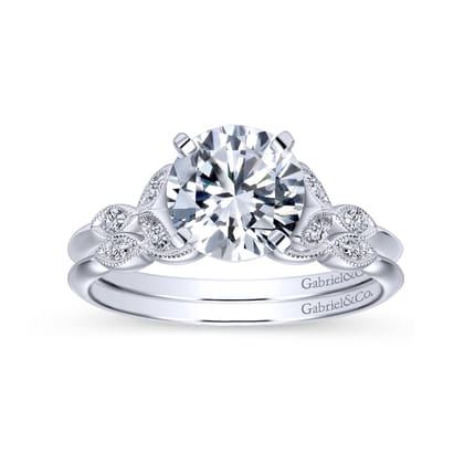 14K White Gold Matching Wedding Band