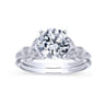 14K White Gold Matching Wedding Band - 0.03 ct