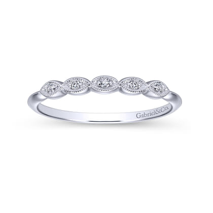 14K White Gold Matching Wedding Band