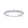 14K White Gold Matching Wedding Band - 0.03 ct