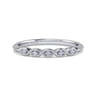 14K White Gold Matching Wedding Band - 0.03 ct