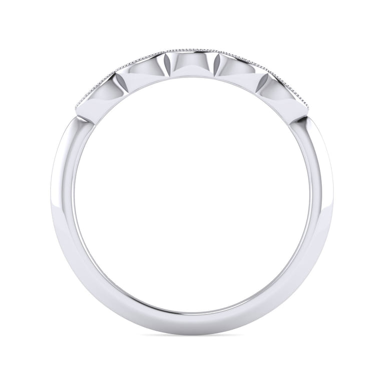 14K White Gold Matching Wedding Band - 0.03 ct - Shot 2