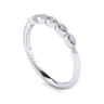 14K White Gold Matching Wedding Band - 0.03 ct