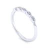 14K White Gold Matching Wedding Band - 0.03 ct