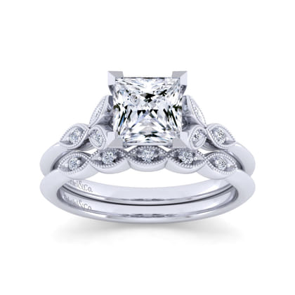 14K White Gold Matching Wedding Band