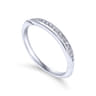 14K White Gold Matching Wedding Band - 0.12 ct