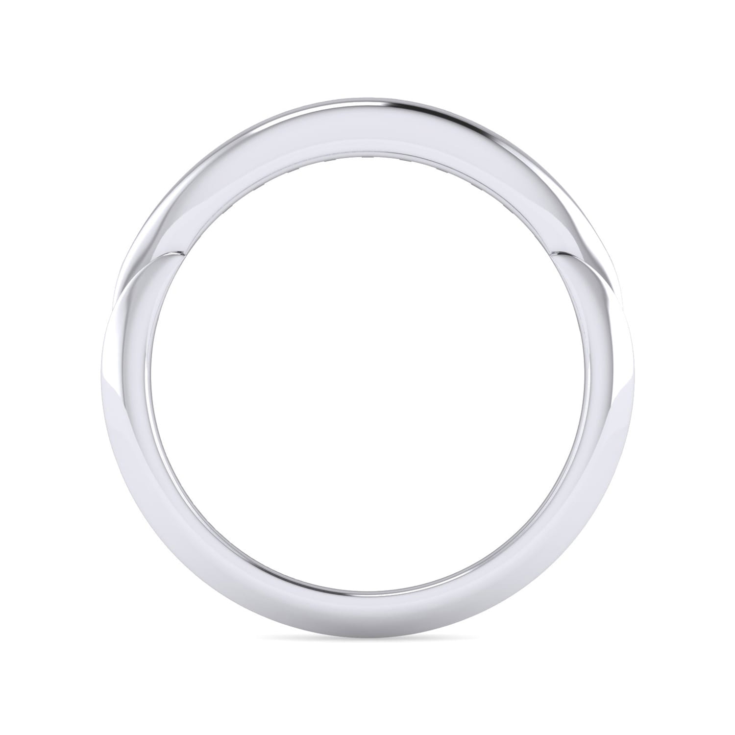14K White Gold Matching Wedding Band - 0.19 ct - Shot 2