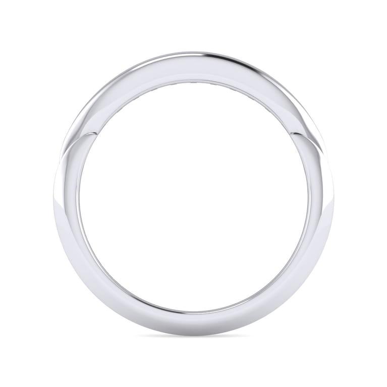 14K White Gold Matching Wedding Band - 0.19 ct - Shot 2