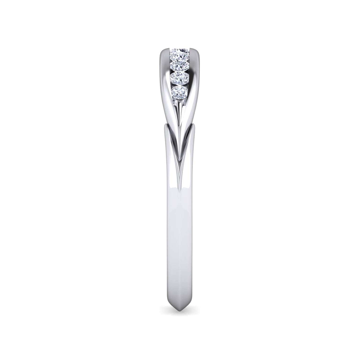 14K White Gold Matching Wedding Band - 0.19 ct - Shot 4
