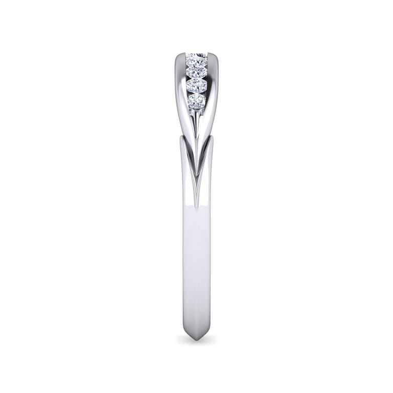 14K White Gold Matching Wedding Band - 0.19 ct - Shot 4