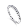 14K White Gold  Matching Wedding Band - 0.12 ct