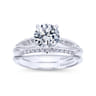 14K White Gold  Matching Wedding Band - 0.12 ct