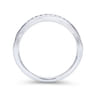 14K White Gold Matching Wedding Band - 0.12 ct