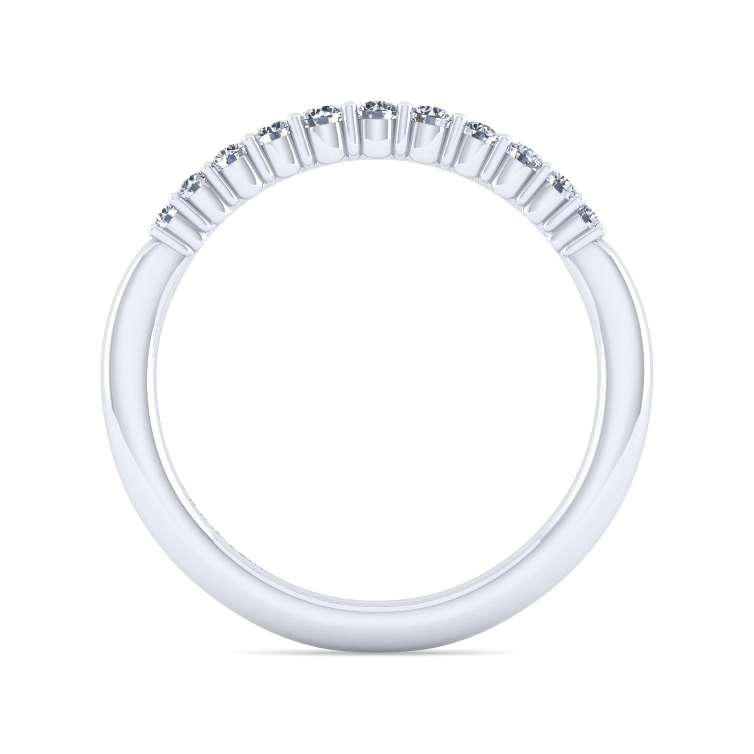 14K White Gold Matching Wedding Band - 0.21 ct - Shot 2