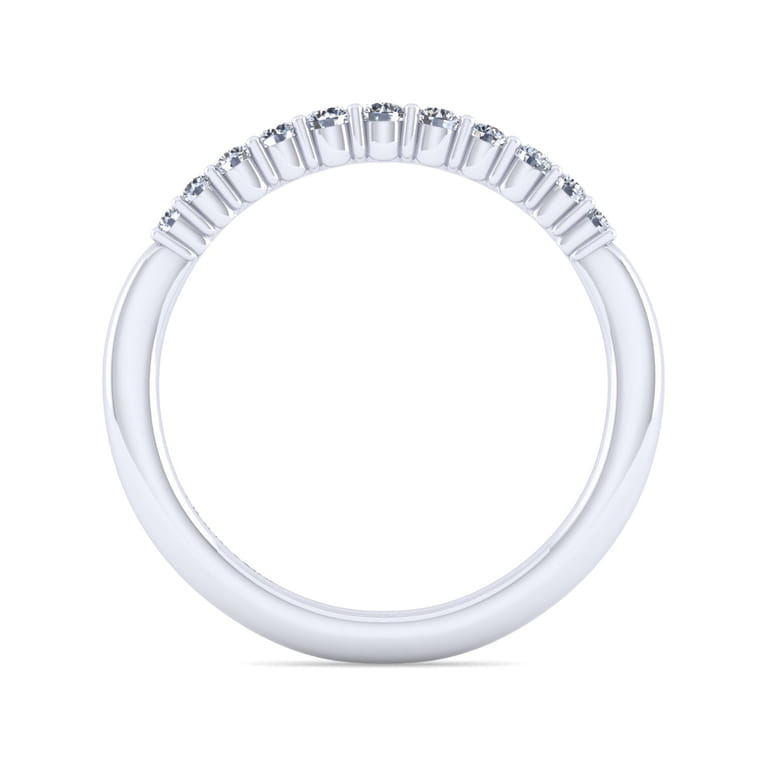 14K White Gold Matching Wedding Band - 0.21 ct - Shot 2