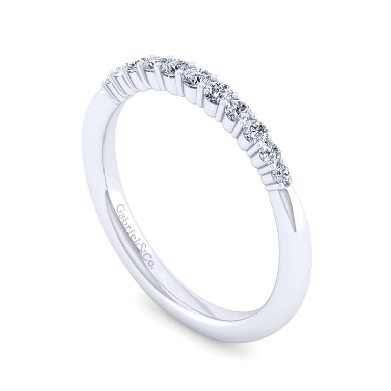 14K White Gold Matching Wedding Band - 0.21 ct - Shot 3