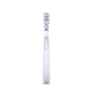 14K White Gold Matching Wedding Band - 0.21 ct