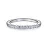 14K White Gold  Matching Wedding Band - 0.15 ct