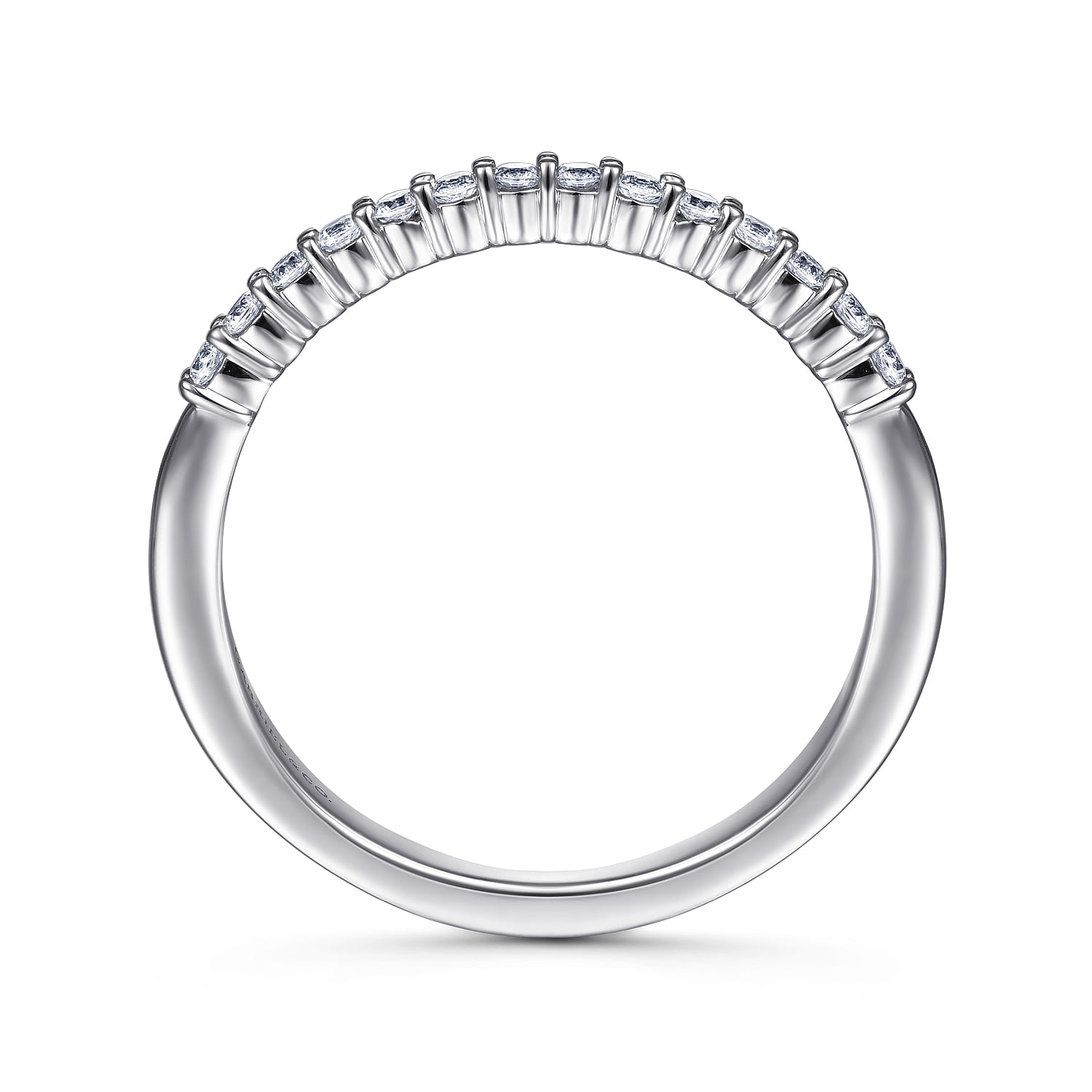 14K White Gold  Matching Wedding Band - 0.15 ct - Shot 2