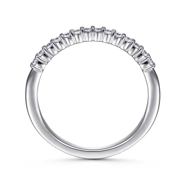 14K White Gold  Matching Wedding Band - 0.15 ct - Shot 2