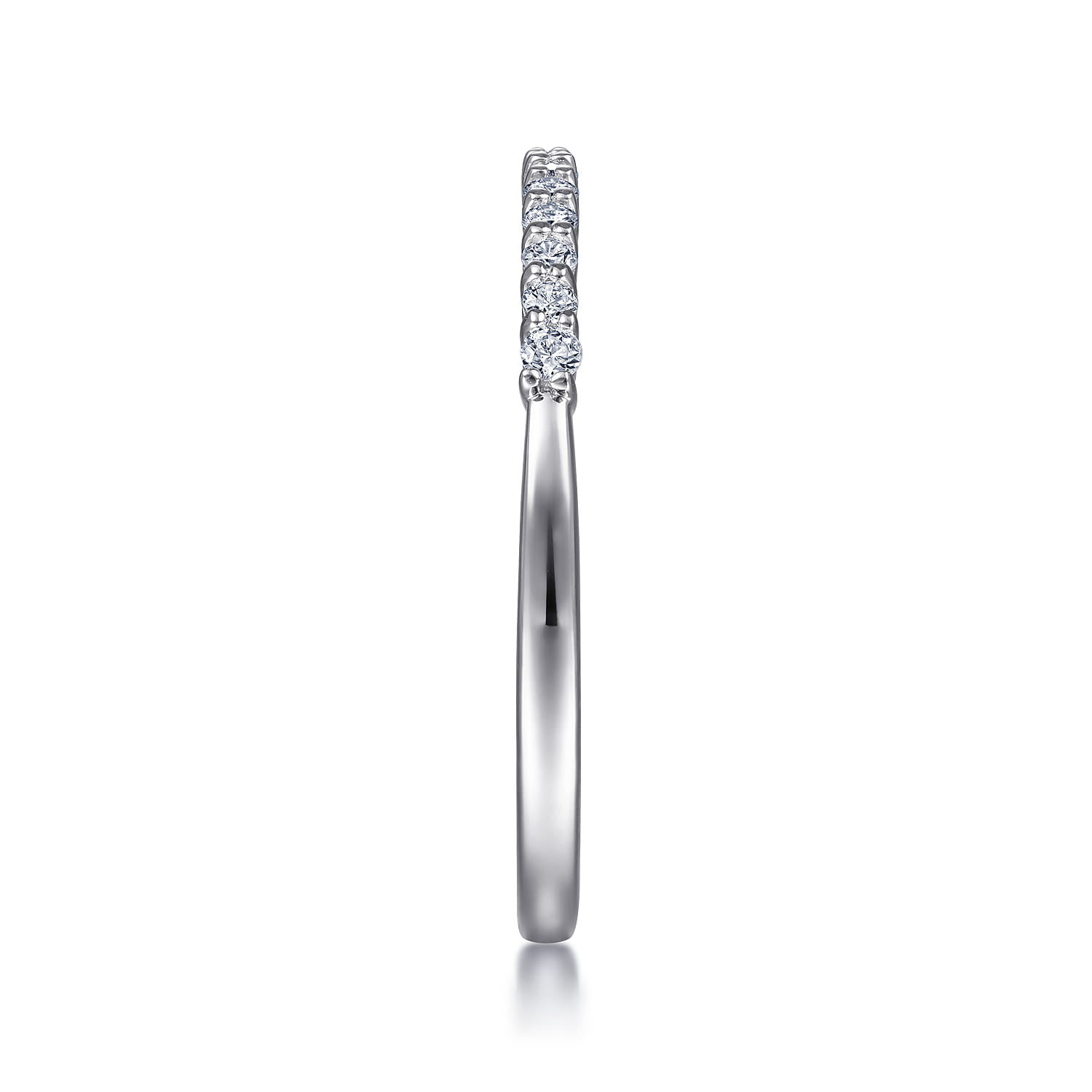 14K White Gold  Matching Wedding Band - 0.15 ct - Shot 5