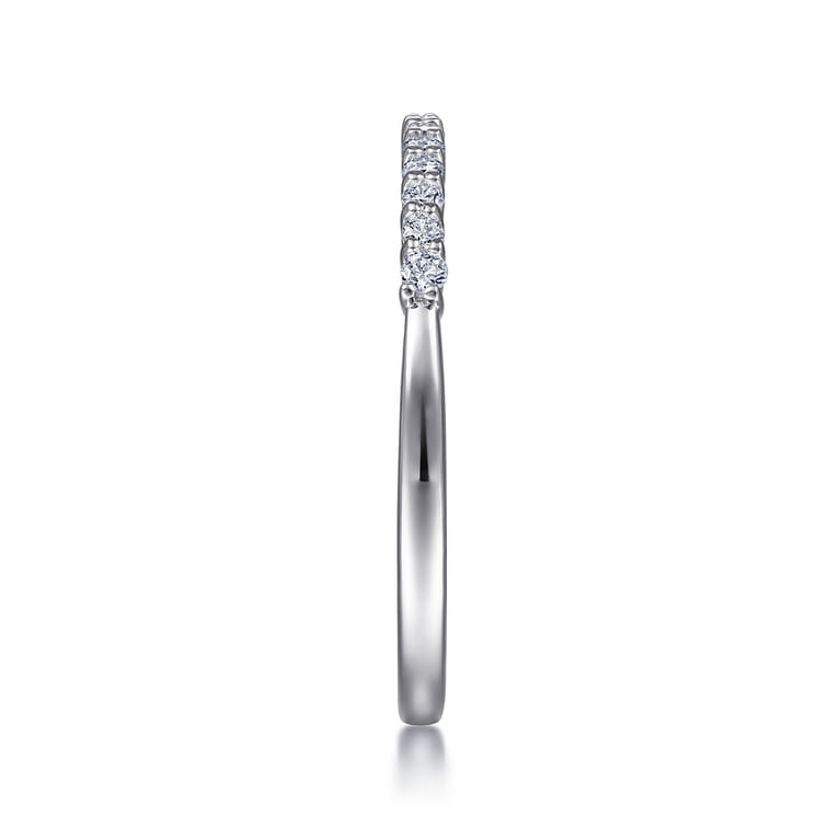 14K White Gold  Matching Wedding Band - 0.15 ct - Shot 5