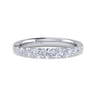 14K White Gold Matching Wedding Band - 0.63 ct
