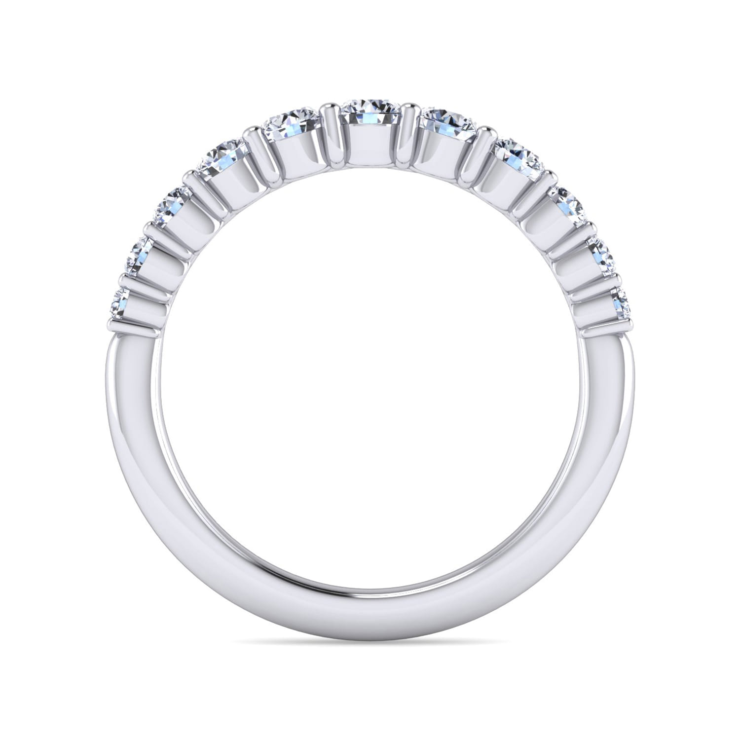 14K White Gold Matching Wedding Band - 0.63 ct - Shot 2