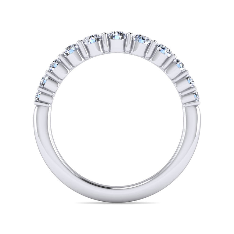 14K White Gold Matching Wedding Band - 0.63 ct - Shot 2