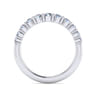 14K White Gold Matching Wedding Band - 0.63 ct