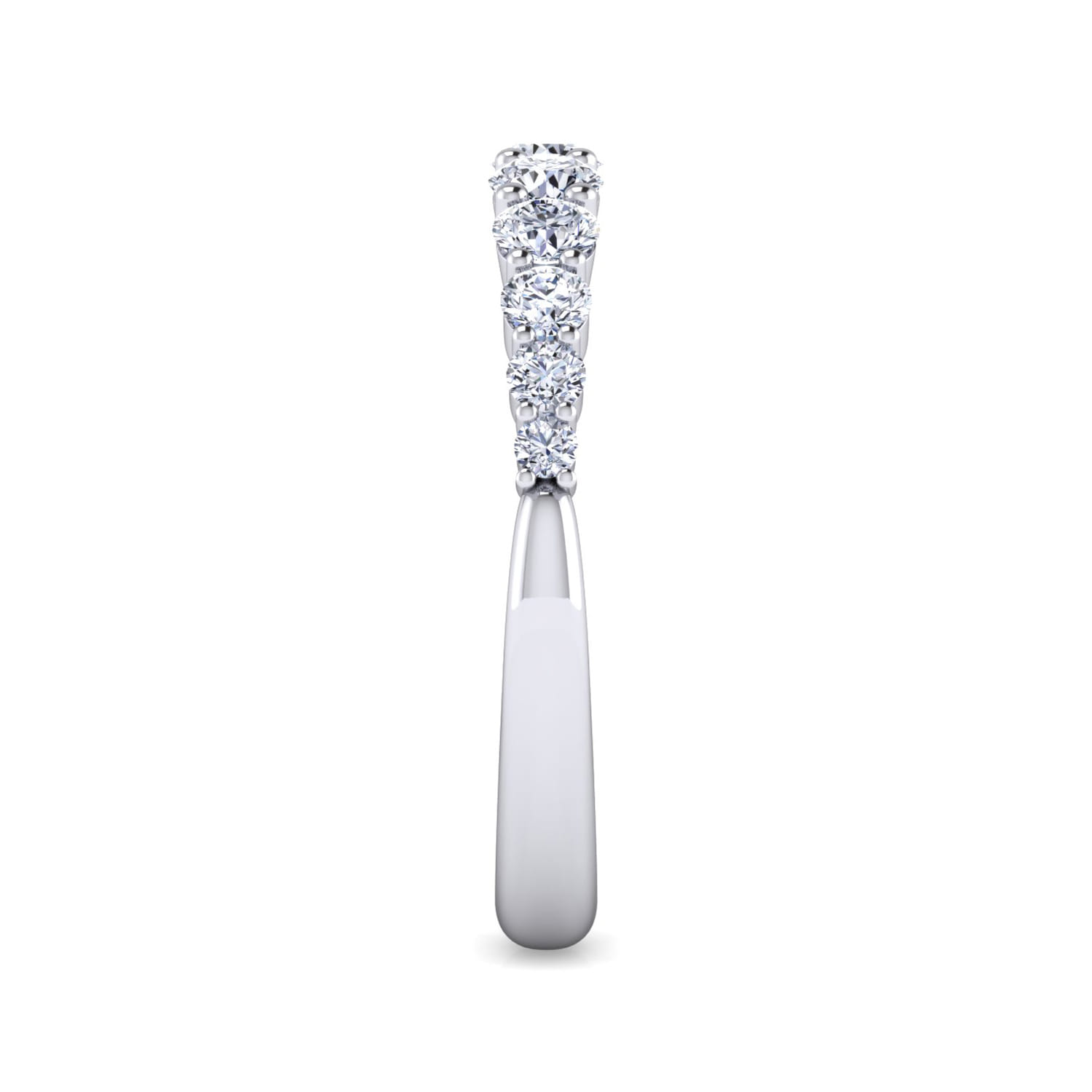 14K White Gold Matching Wedding Band - 0.63 ct - Shot 4
