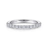 14K White Gold Matching Wedding Band - 0.38 ct