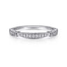 14K White Gold  Matching Wedding Band - 0.11 ct