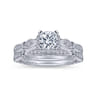 14K White Gold  Matching Wedding Band - 0.11 ct