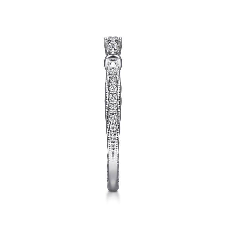 14K White Gold  Matching Wedding Band - 0.11 ct - Shot 5