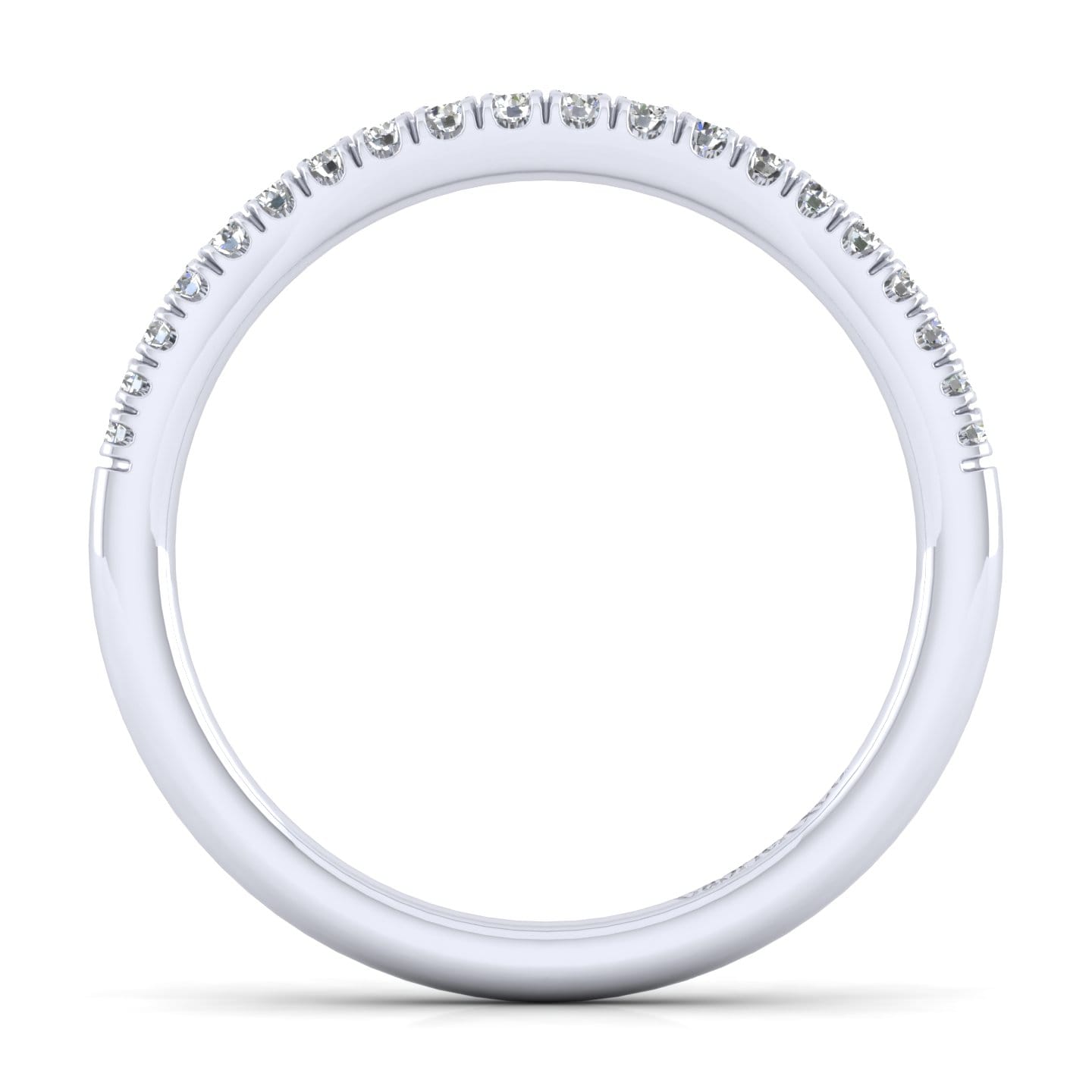 14K White Gold Matching Wedding Band - 0.14 ct - Shot 2