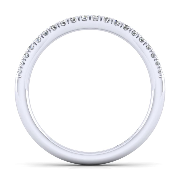 14K White Gold Matching Wedding Band - 0.14 ct - Shot 2