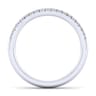 14K White Gold Matching Wedding Band - 0.14 ct