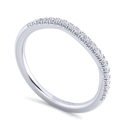 14K White Gold Matching Wedding Band